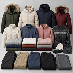 C&A winter — микс мужской и женский зима СТОК Германия